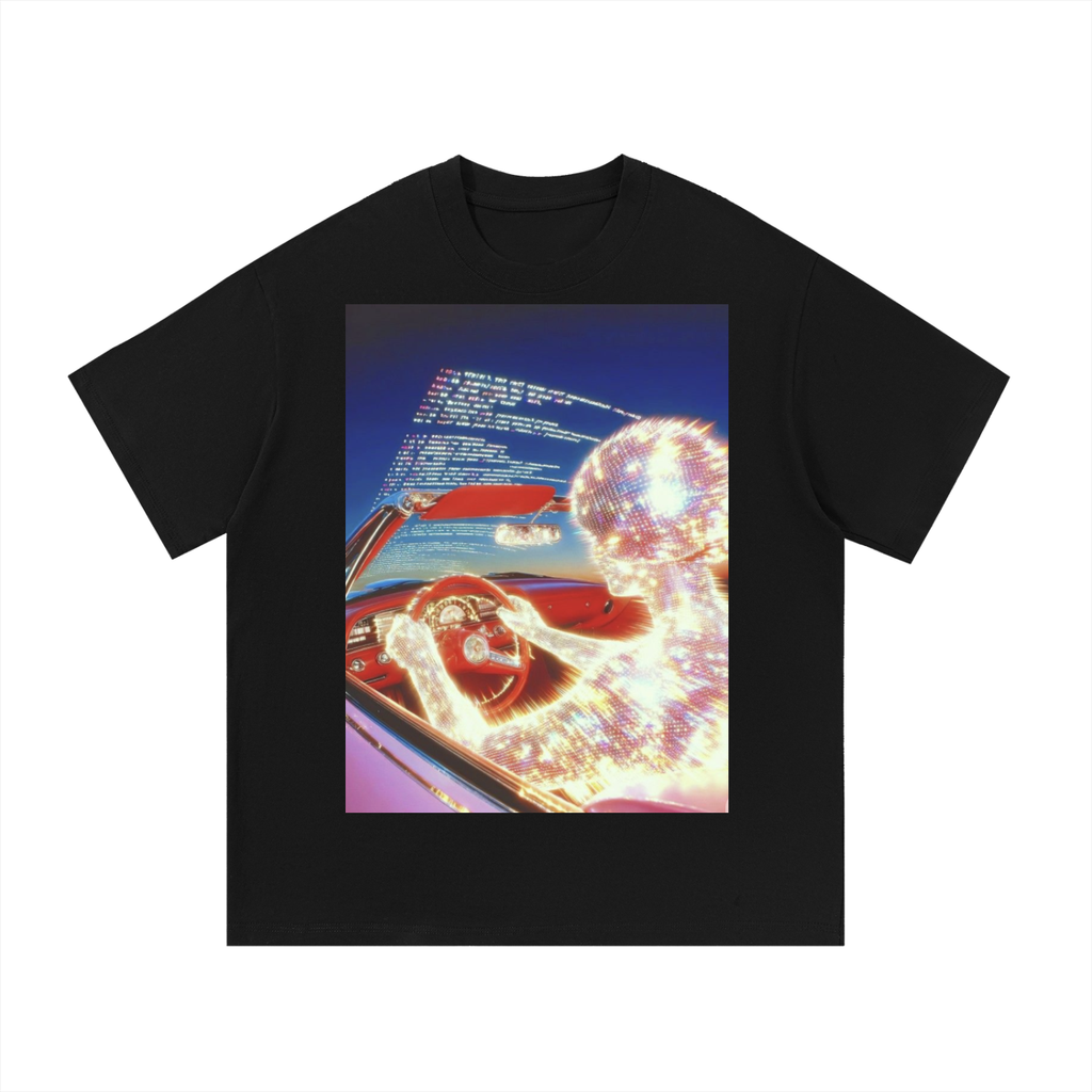 go for a drive oversized graphic tee