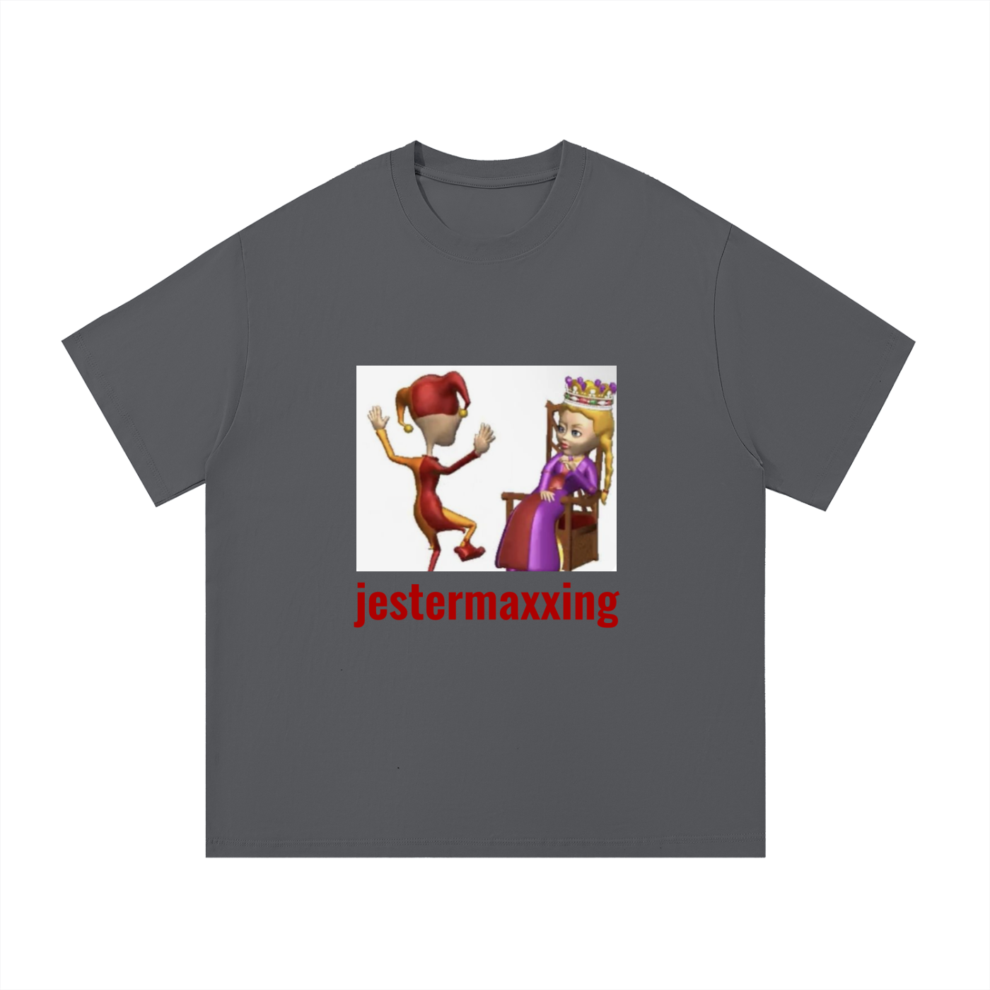 jestermaxxing meme oversized tee