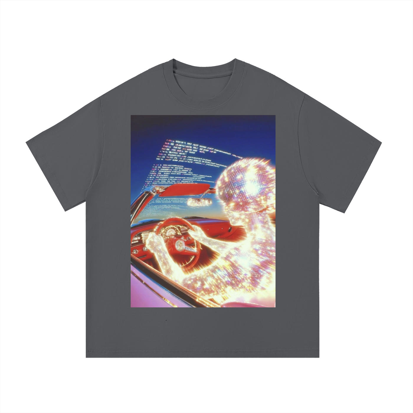 go for a drive oversized graphic tee