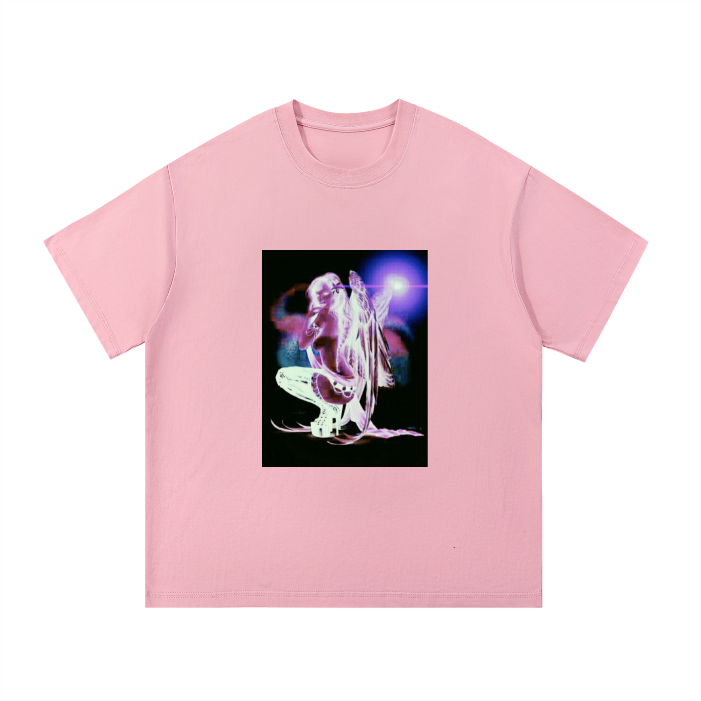 angel graphic oversized tee