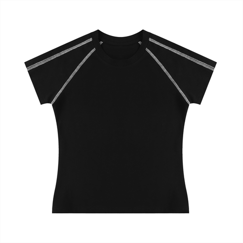 basic stitch color pop tee