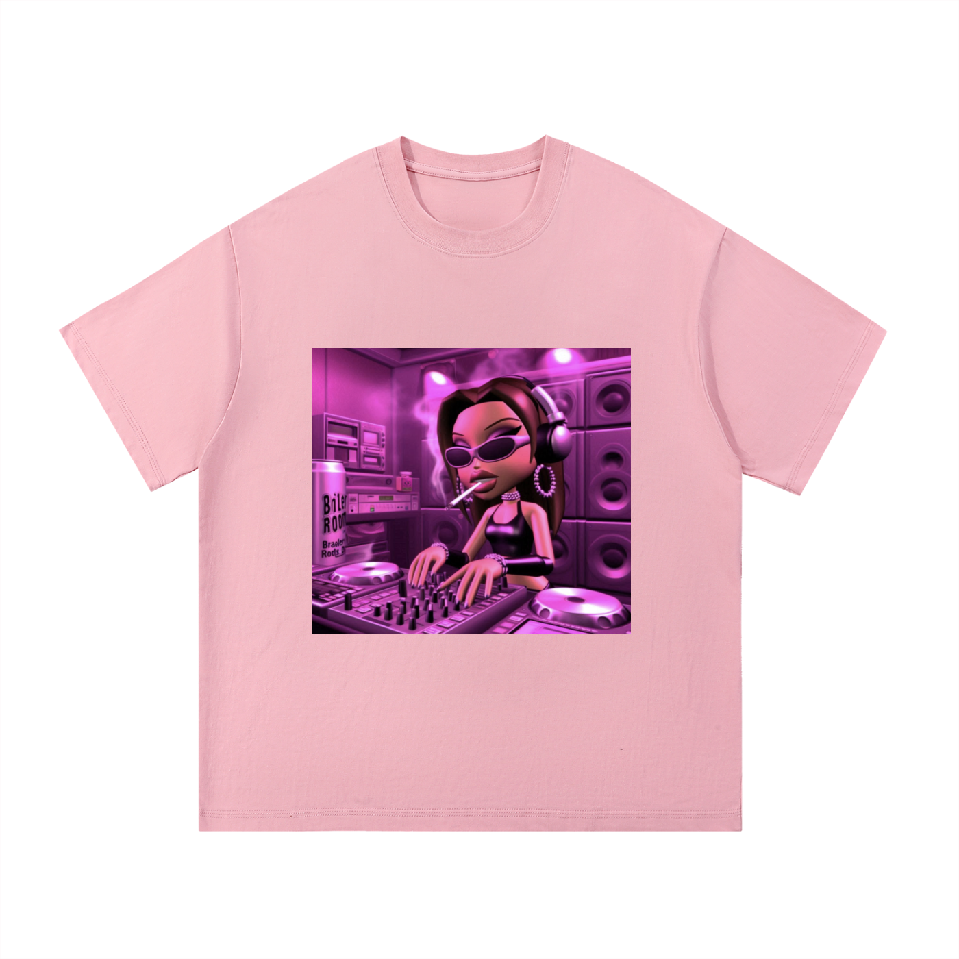 bratty dj oversized tee