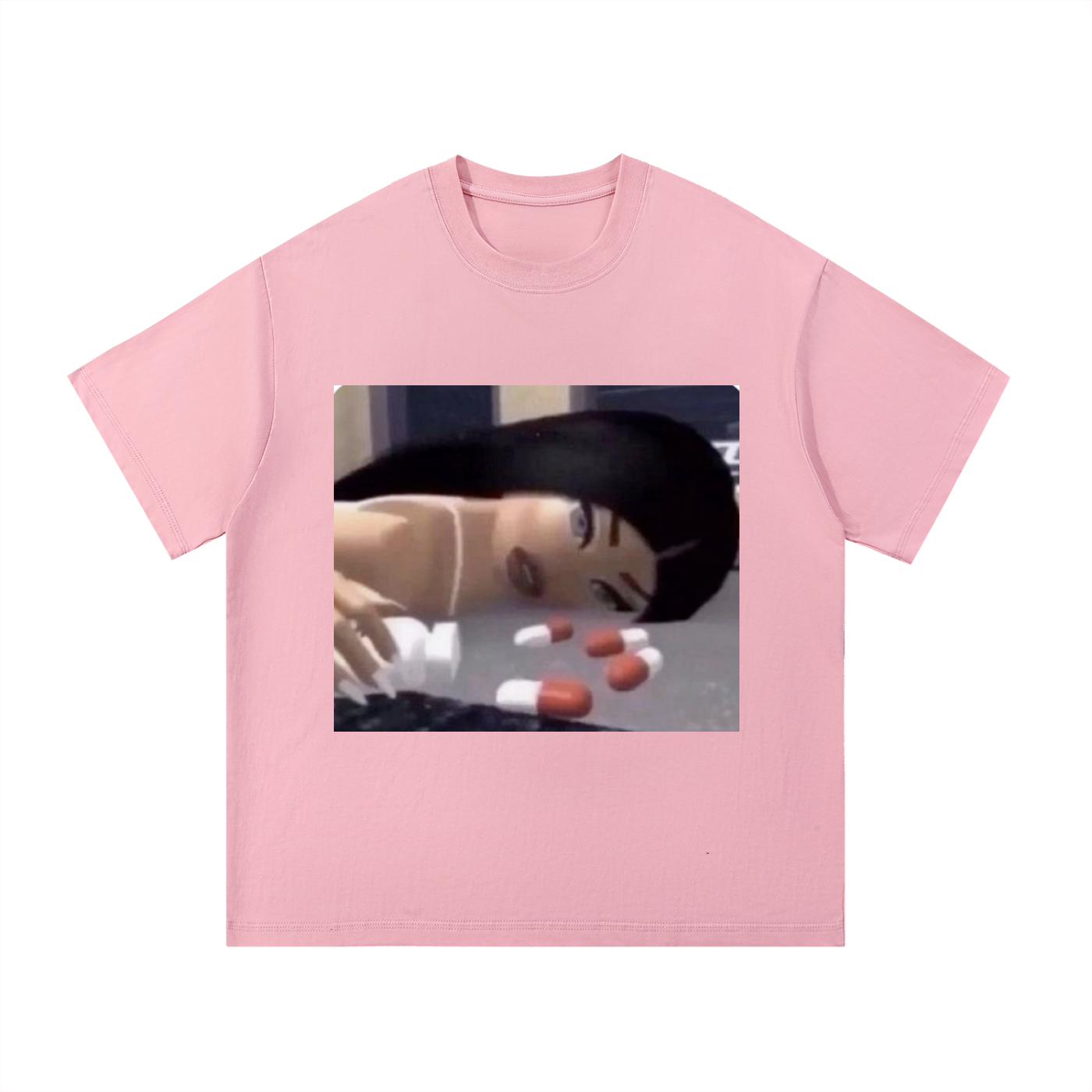 animated girl oversized tee