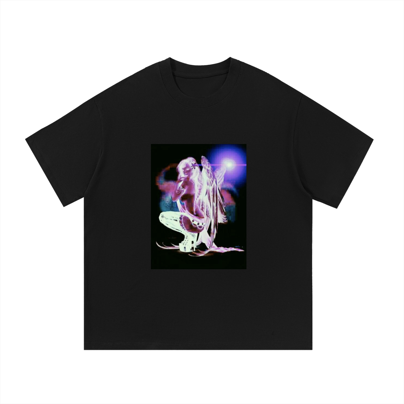 angel graphic oversized tee