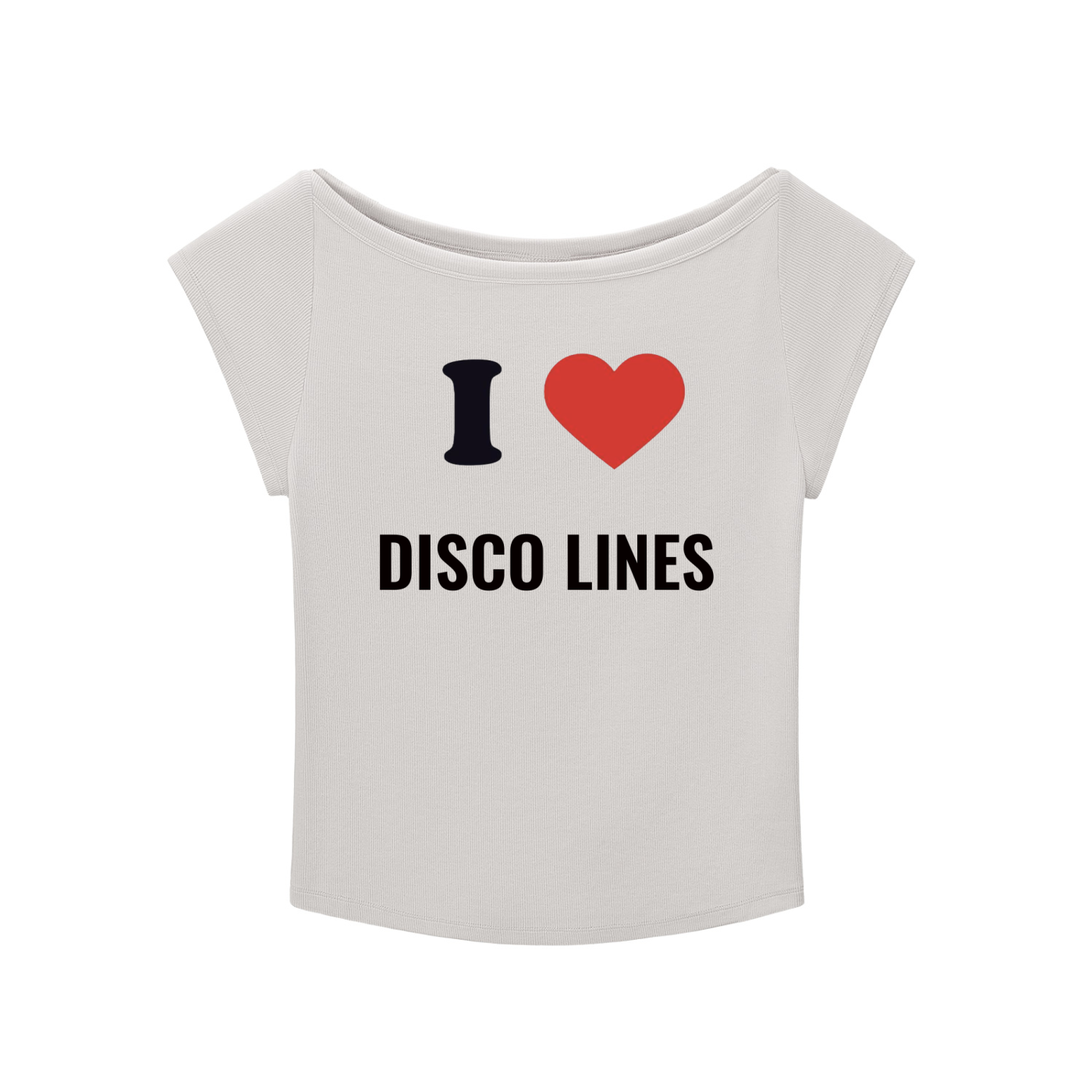 i heart disco lines baby tee