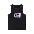 comic lips graphic tank