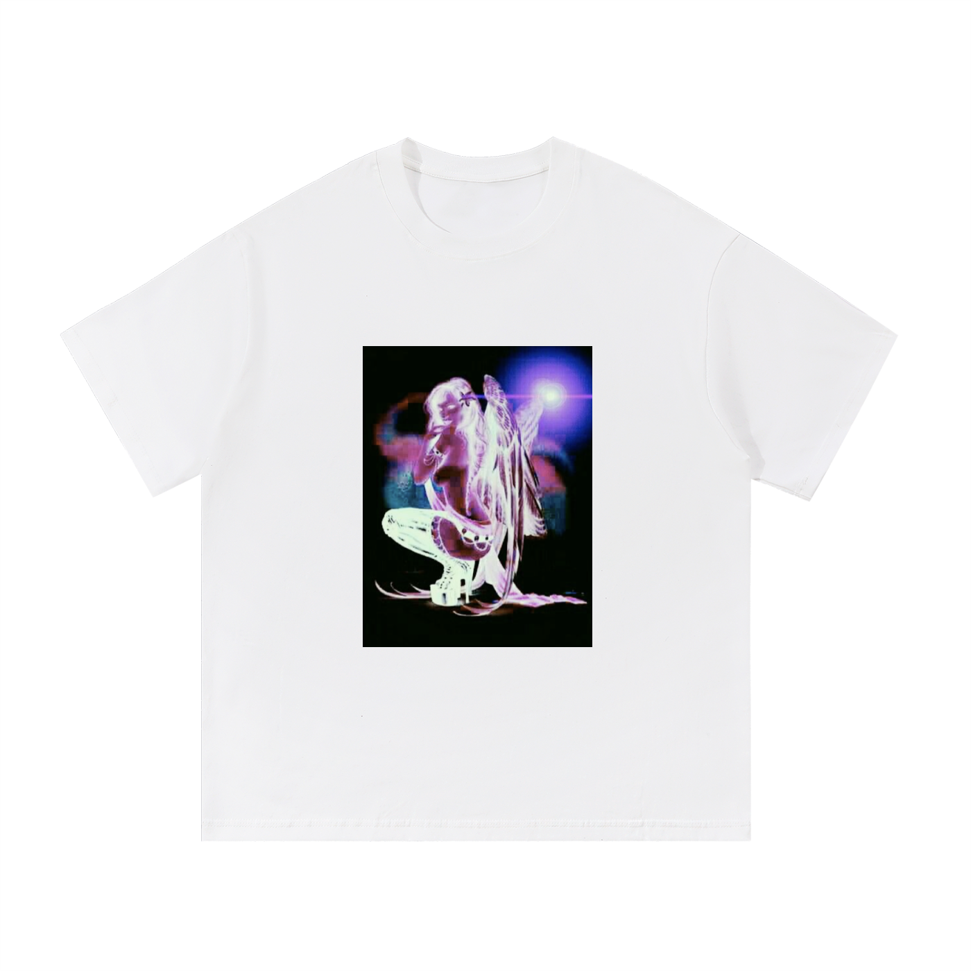 angel graphic oversized tee