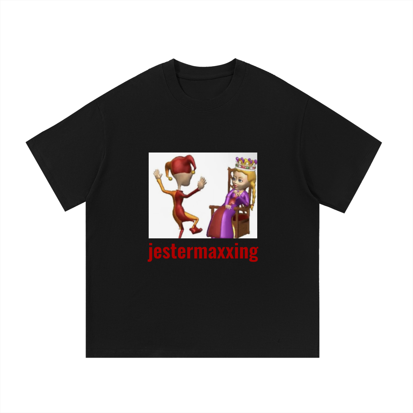 jestermaxxing meme oversized tee