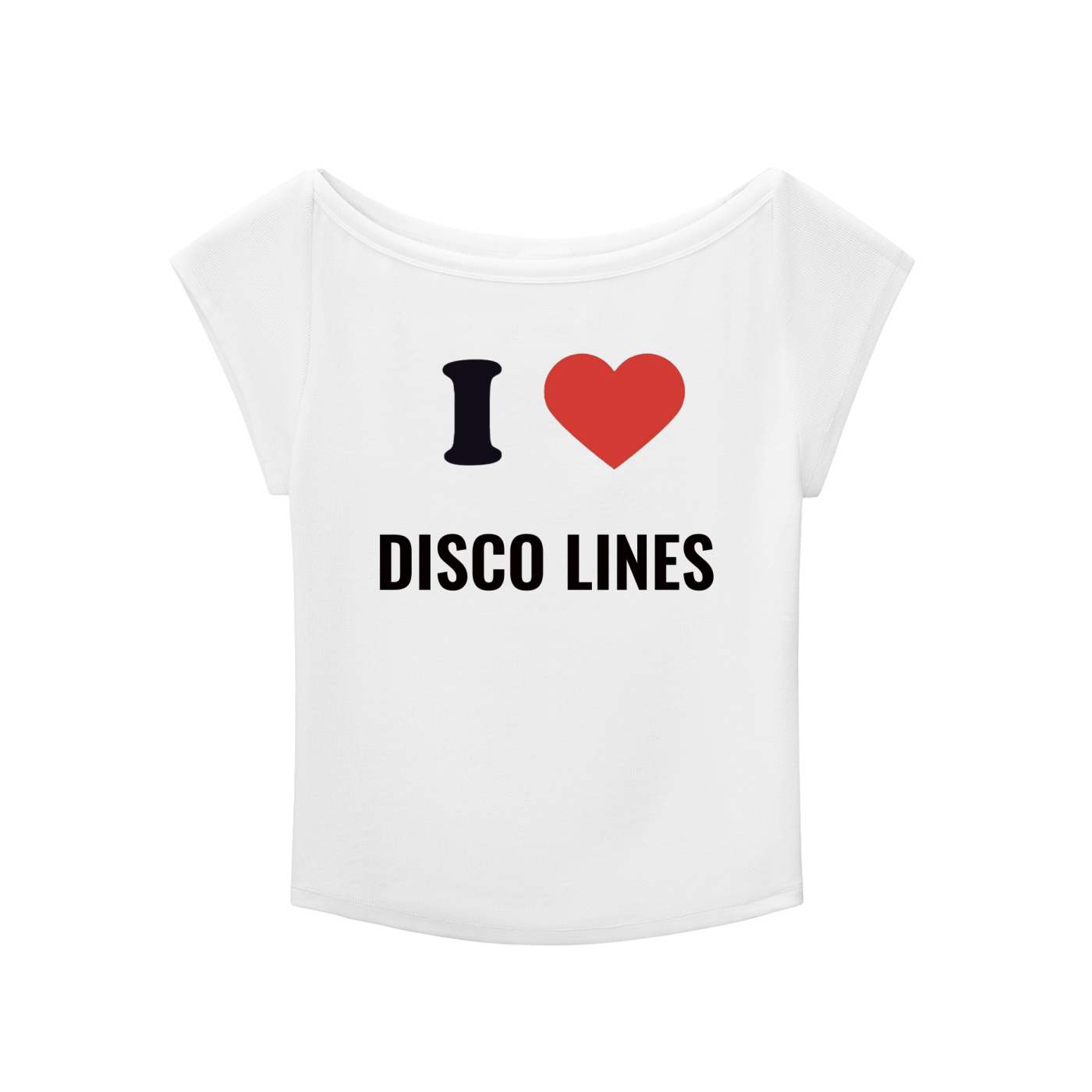 i heart disco lines baby tee