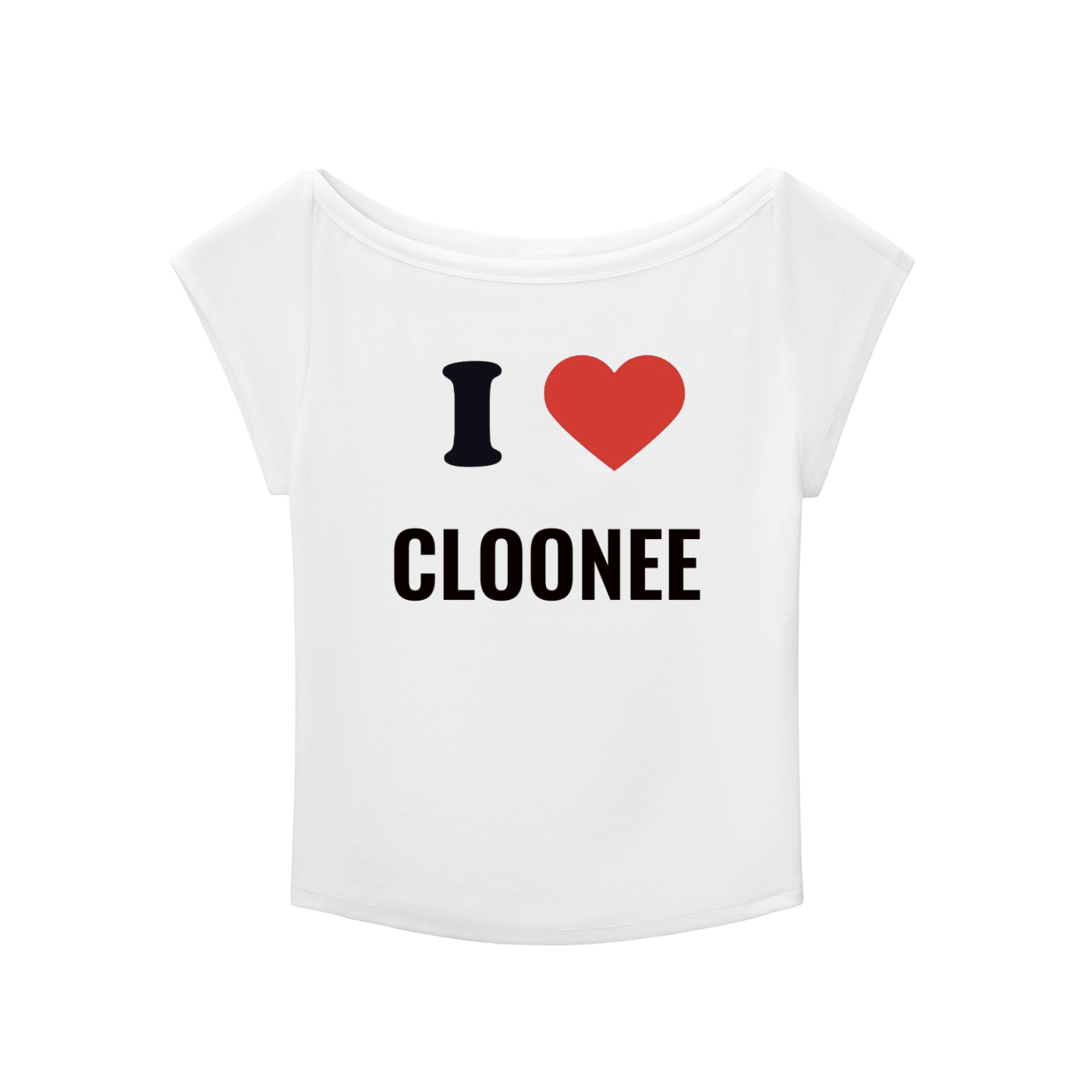 i heart cloonee baby tee