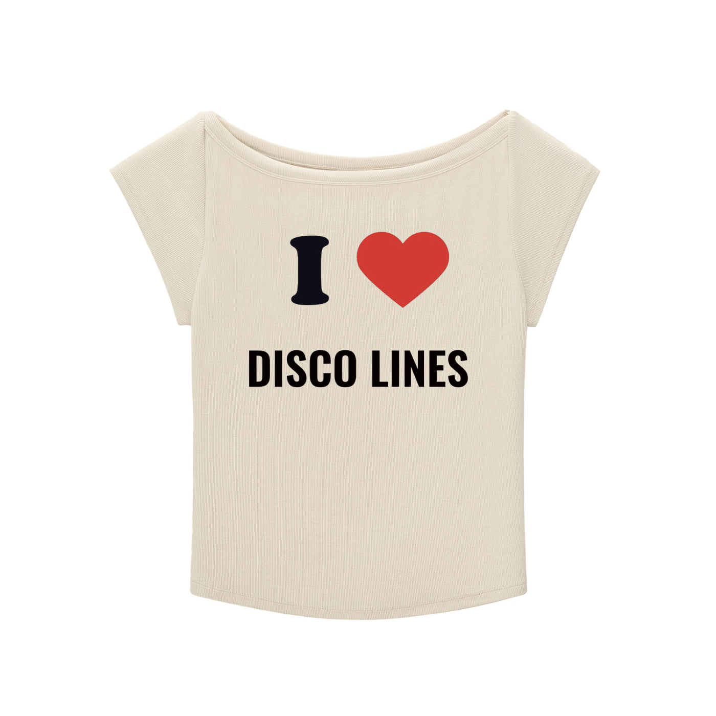 i heart disco lines baby tee