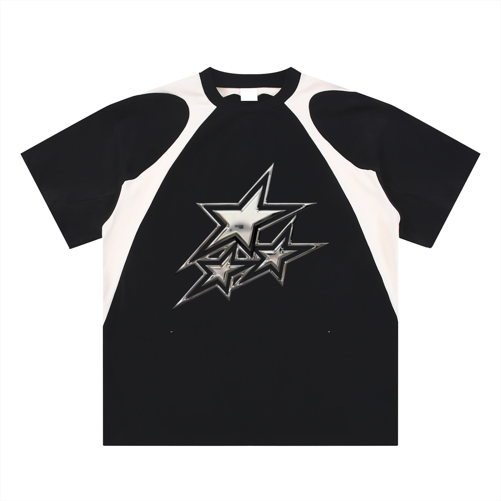 contrast star tee