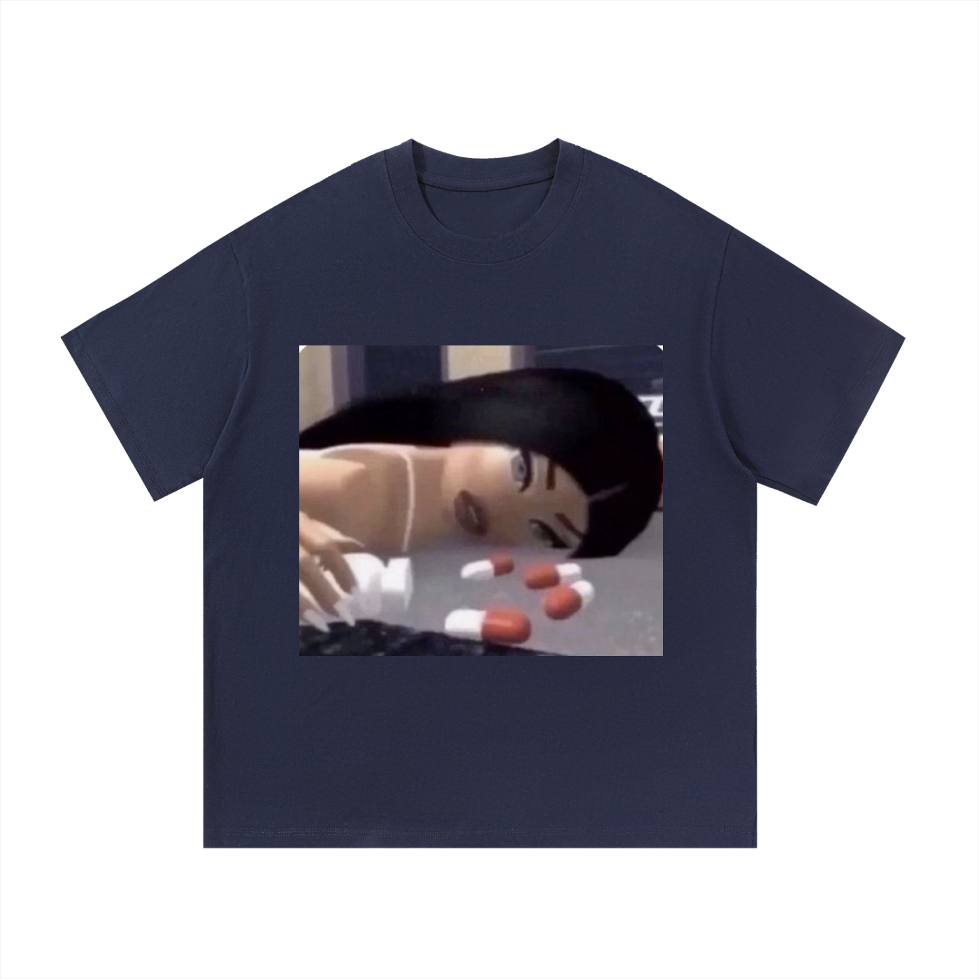 animated girl oversized tee