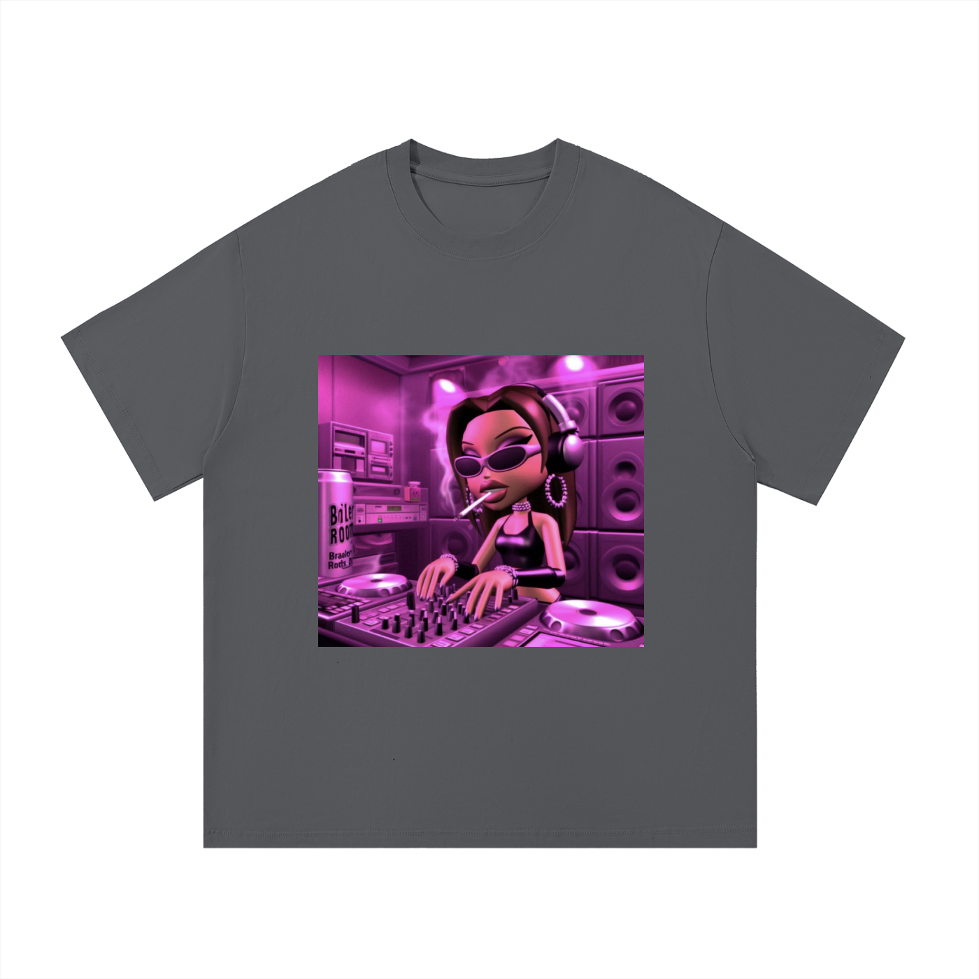 bratty dj oversized tee