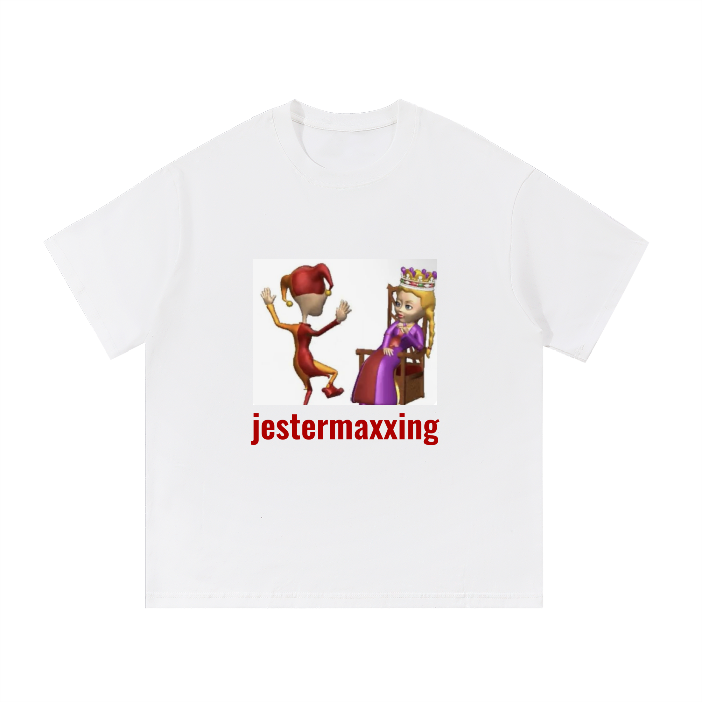 jestermaxxing meme oversized tee