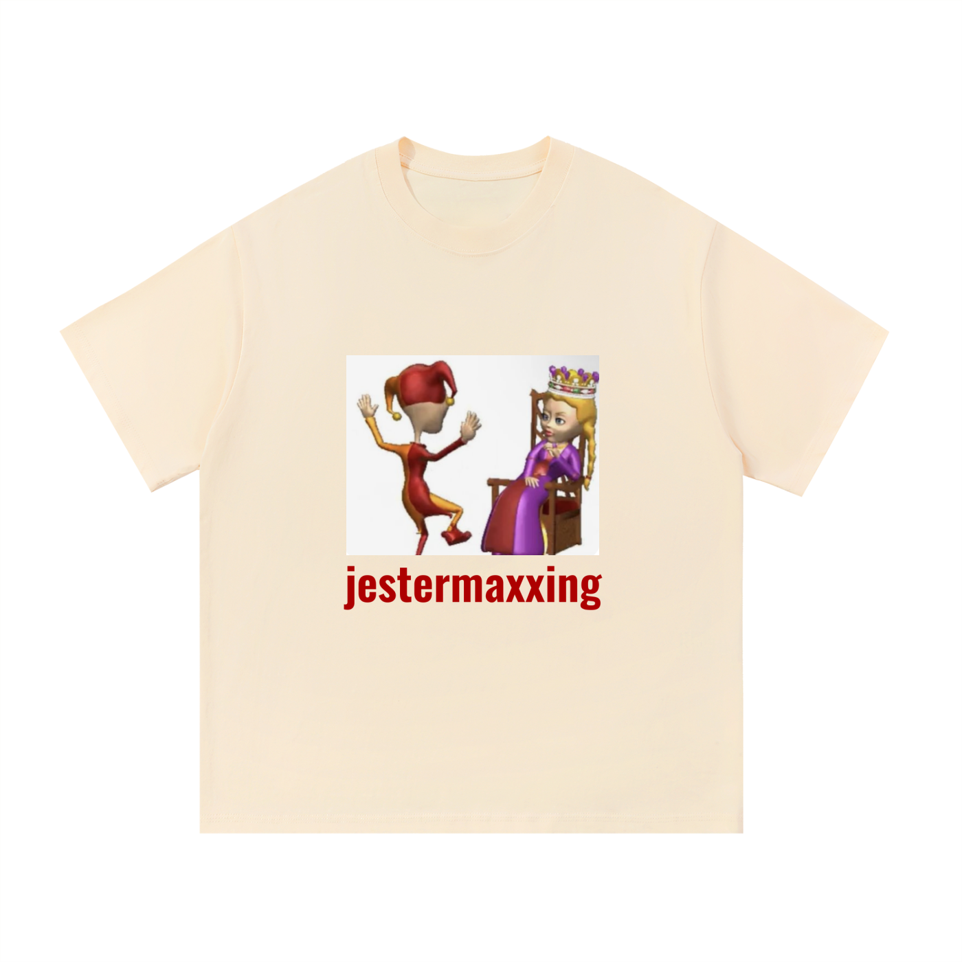 jestermaxxing meme oversized tee